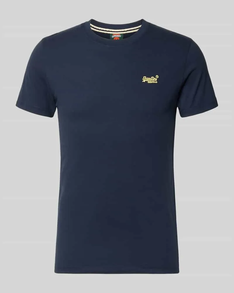 Superdry. Regular Fit T-Shirt mit Logo-Stitching Marine