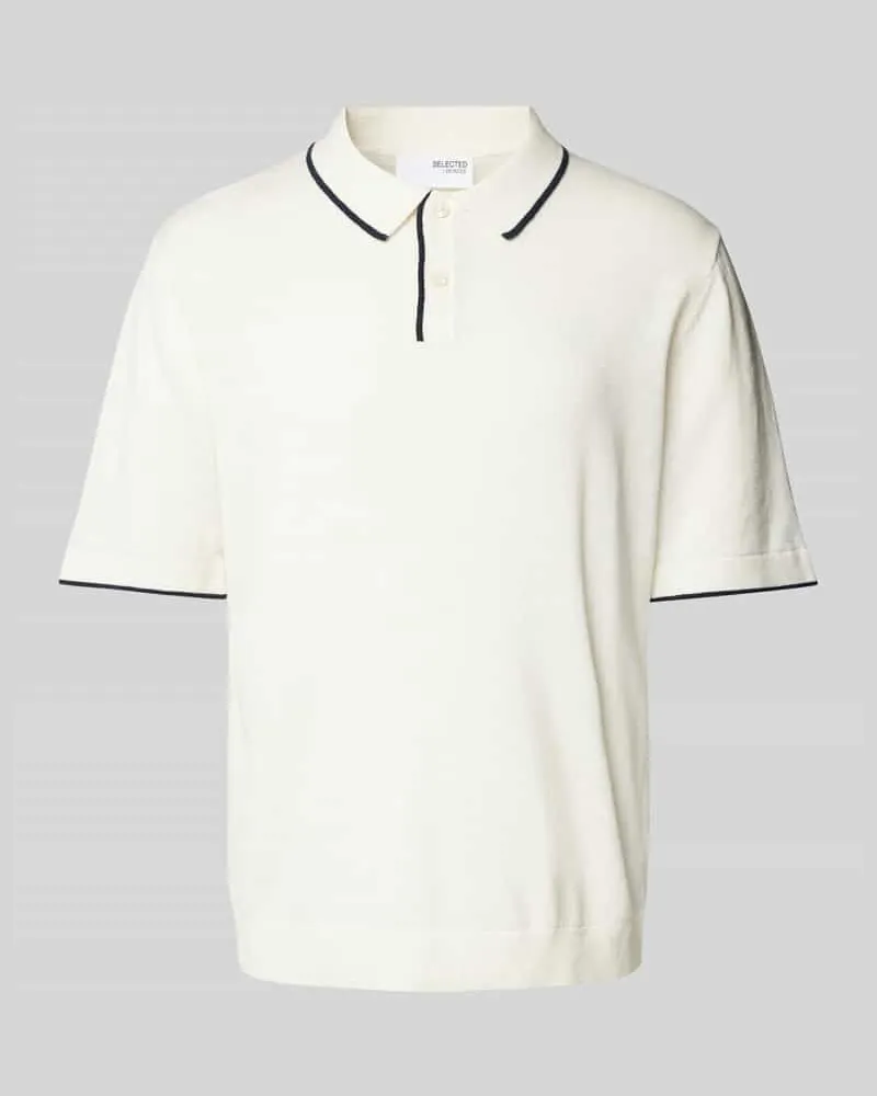 Selected Homme Poloshirt aus Baumwoll-Leinen-Mix Modell 'MATTIS 