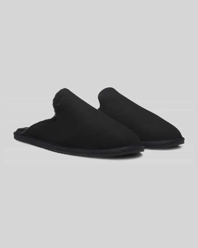 HUGO BOSS Hausschuh mit weichem Futter Black