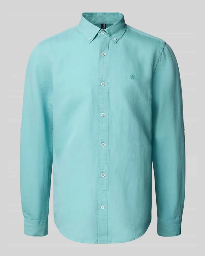 Lerros Regular Fit Leinenhemd mit Button-Down-Kragen 