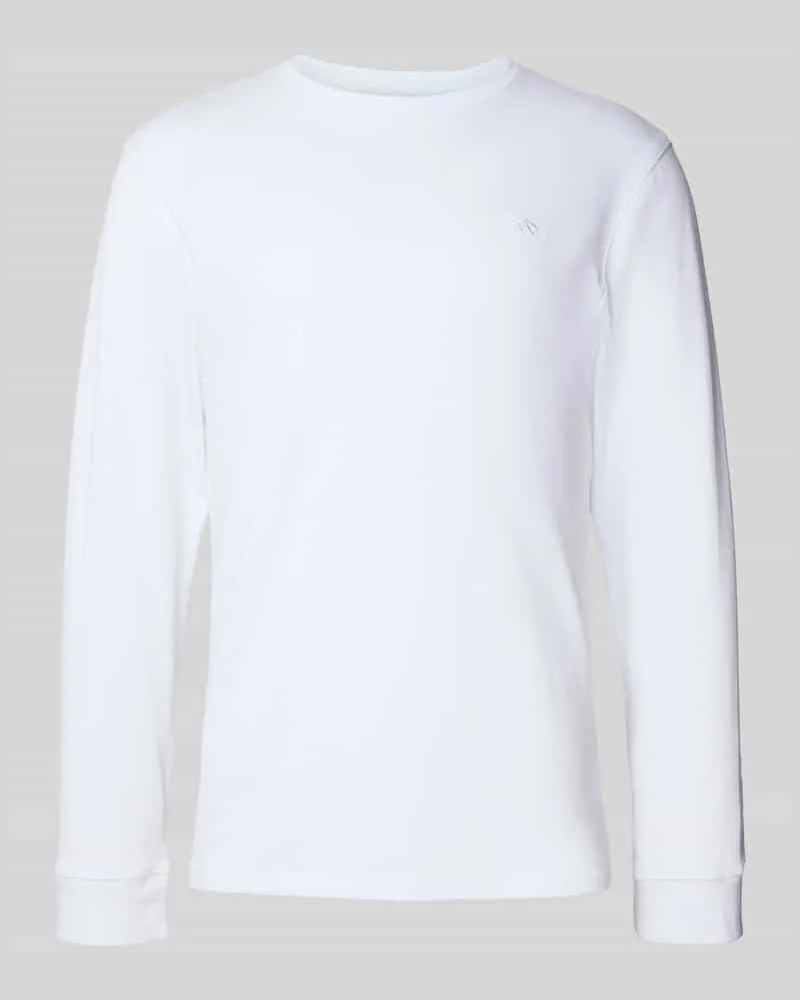 Scotch&Soda Longsleeve mit gerippten Abschlüssen Weiss