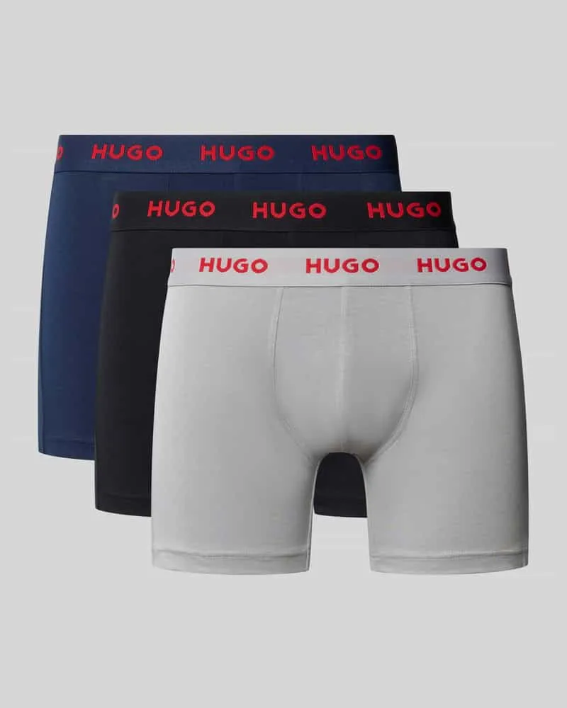 HUGO BOSS Pant & Trunk aus Baumwoll-Mix im 3er-Pack Mittelgrau