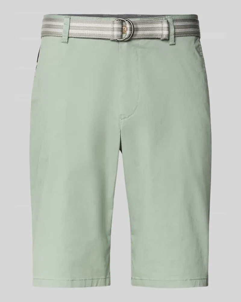 Christian Berg Regular Fit Bermudas mit Gürtel 