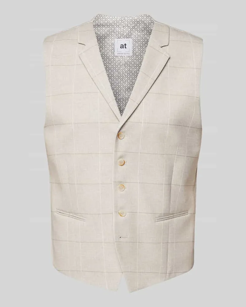 Atelier Torino Weste mit Paspeltaschen Beige