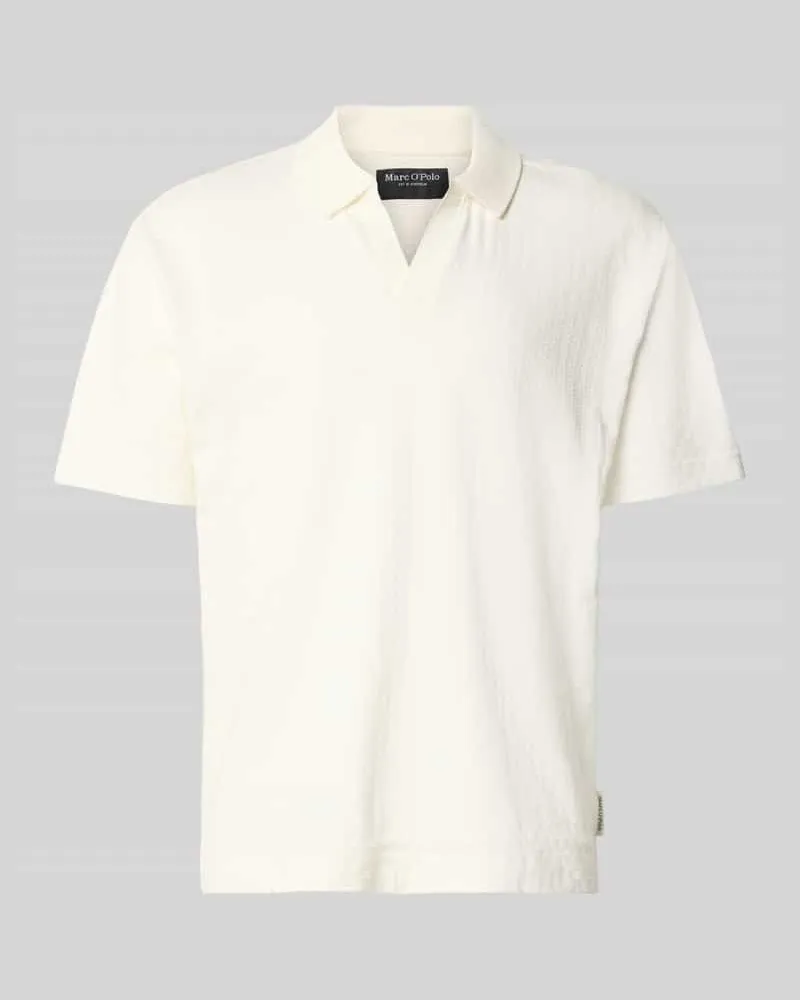 Marc O'Polo Relaxed Fit Poloshirt aus reiner Baumwolle Offwhite