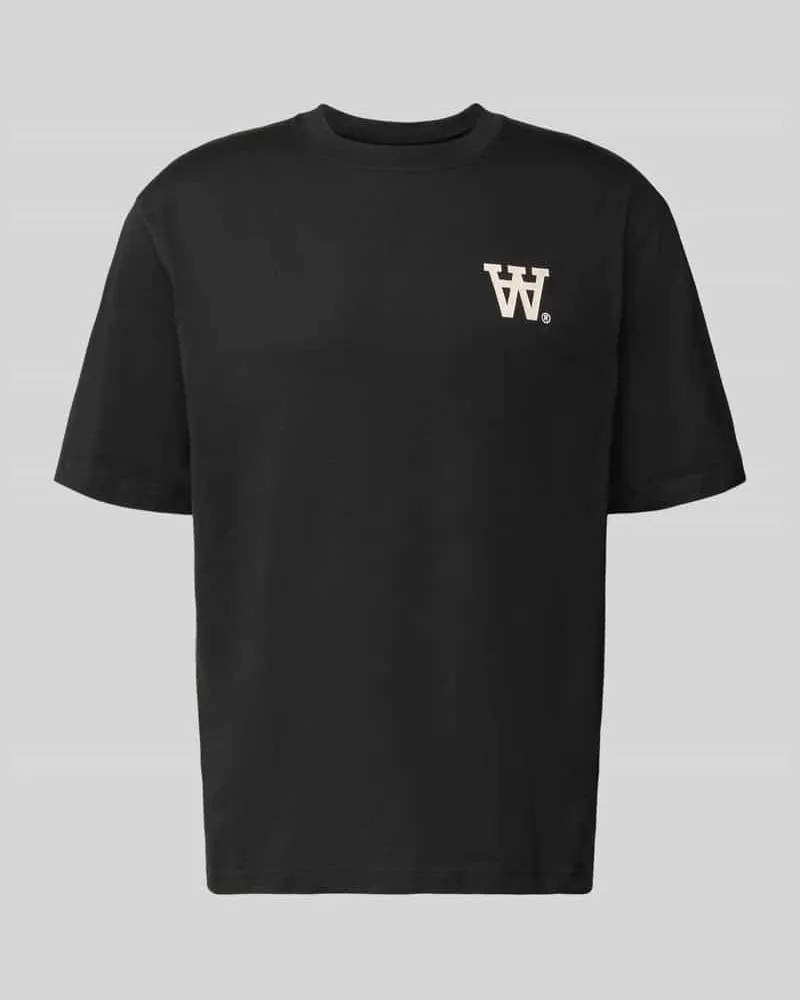 Wood Wood T-Shirt mit Rundhalsausschnitt Modell 'Liam Black