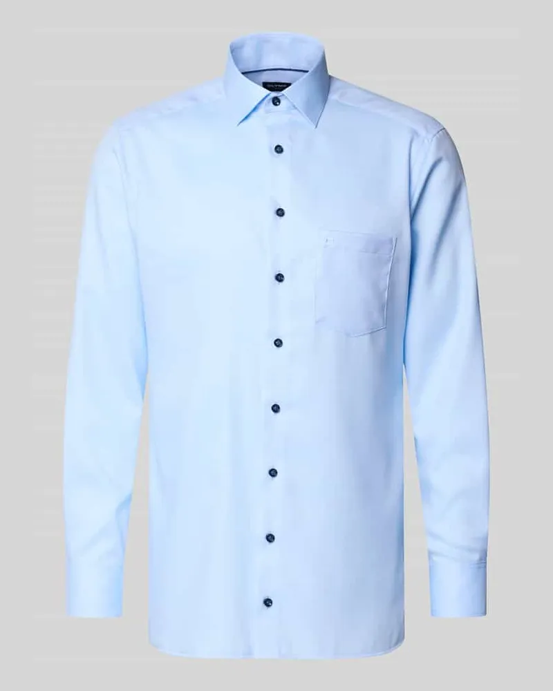 Olymp Modern Fit Businesshemd mit Kentkragen Modell 'NEW KENT Bleu
