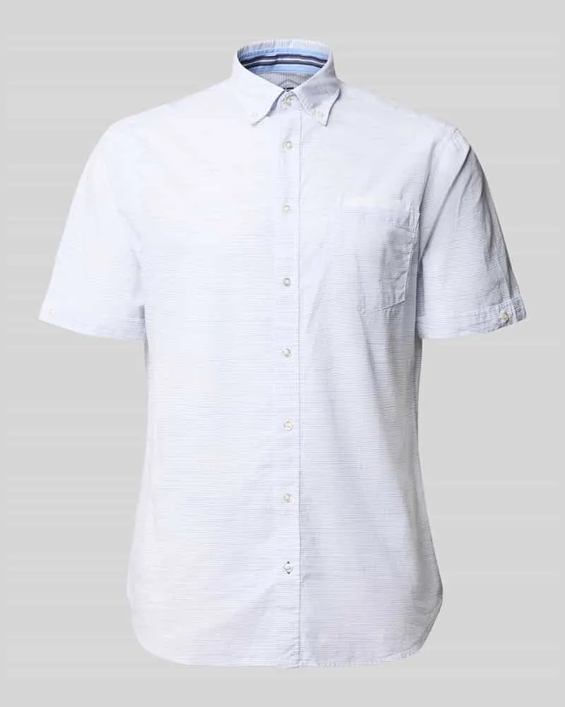 Christian Berg Regular Fit Freizeithemd mit Button-Down-Kragen Weiss