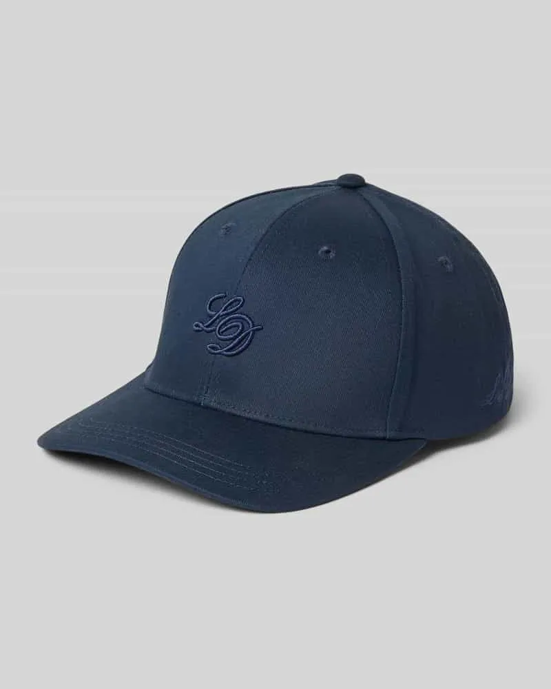LES DEUX Basecap mit Label-Stitching Dunkelblau