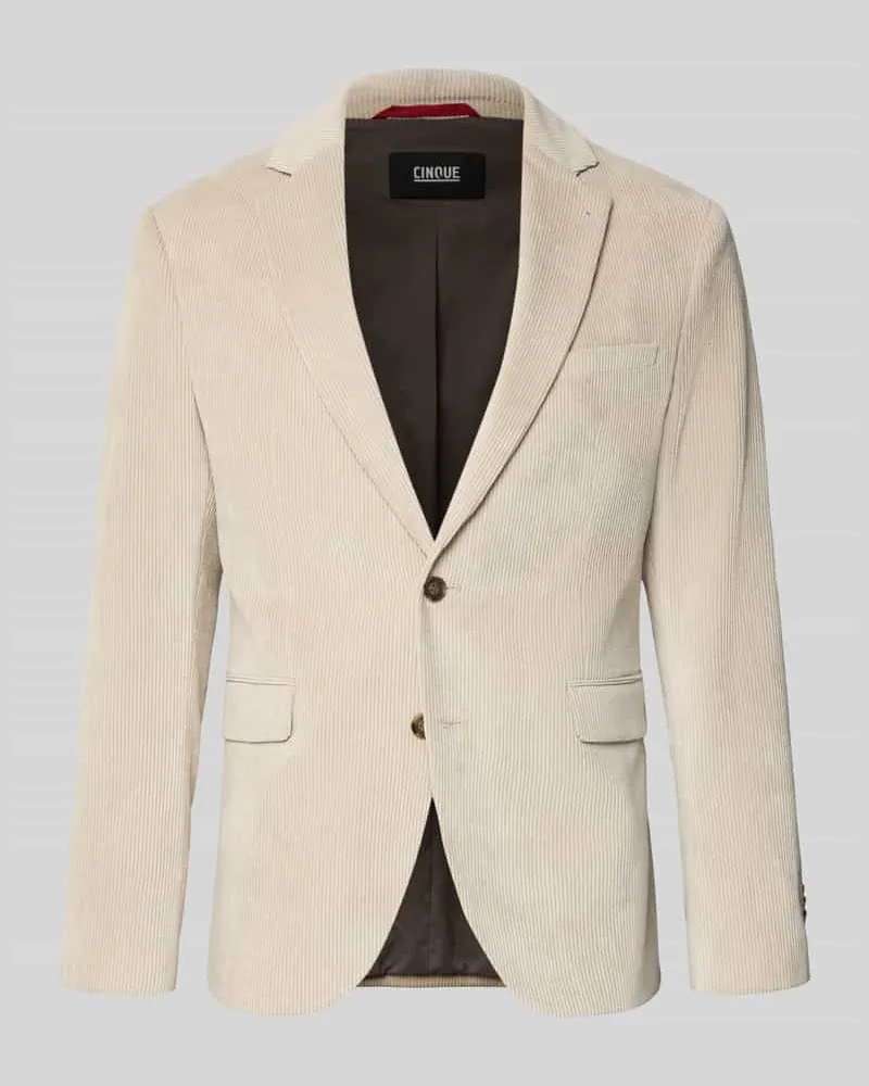 cinque Slim Fit 2-Knopf-Sakko aus Cord Modell 'DATA Sand