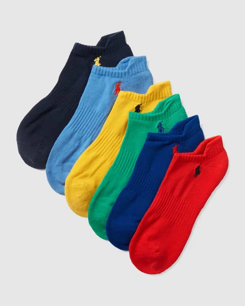 Ralph Lauren Sneakersocken mit Brand-Stitching im 6er-Pack Gelb