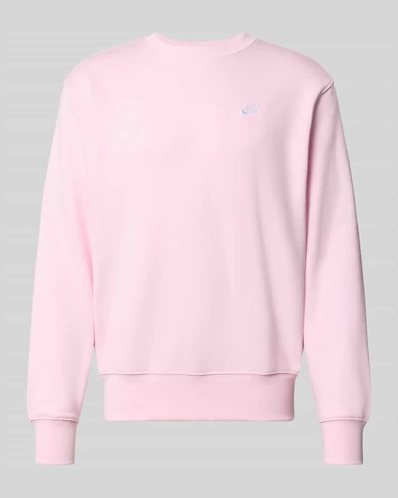 Nike Relaxed Fit Sweatshirt aus Baumwoll-Mix Hellrosa
