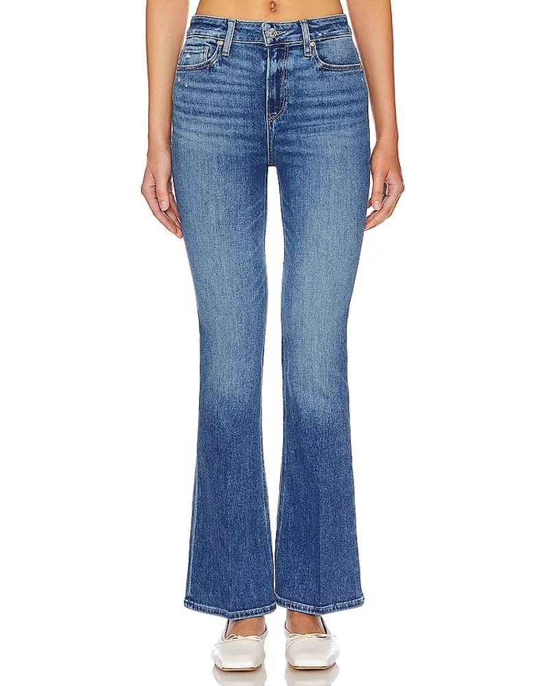 Paige FLARED-JEANS MIT HOHEM BUND LAUREL CANYON PETITE in Blue Blue