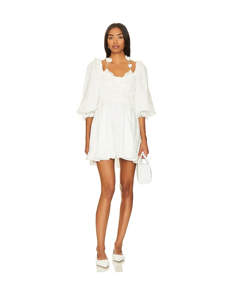 For Love and Lemons MINIKLEID TIANA in White White