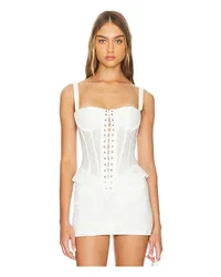 Lioness Prophecy Tie Up Corset in White White