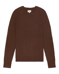 Rhythm Classic Crew Knit Sweater in Brown Brown