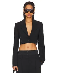 Monse GESCHLITZTER CROPPED-BLAZER in Black Black