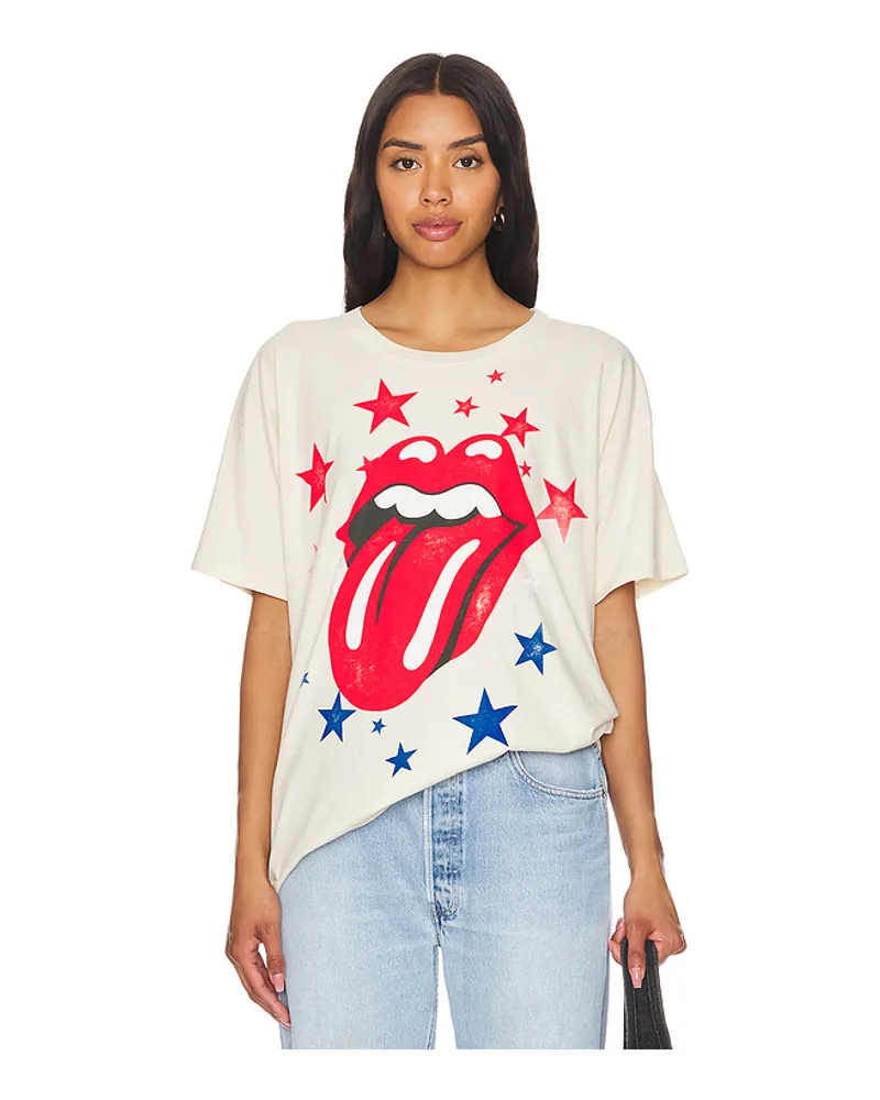 DAYDREAMER T-SHIRT CLASSIC STAR OVERSIZED RINGER in White White