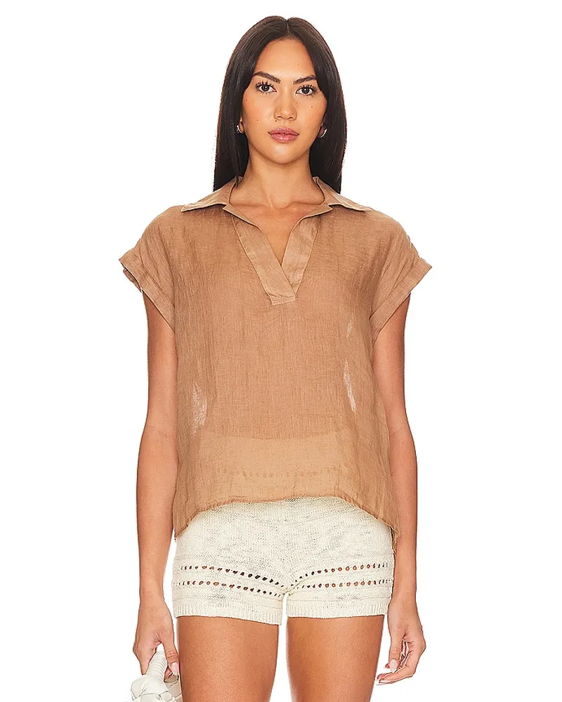 Bella Dahl HENLEY-SHIRT in Brown Brown