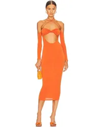 Camila Coelho MIDI-KLEID HARMONY in Orange Orange