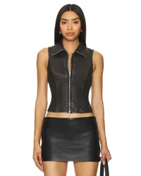 superdown WESTE RACHEL FAUX LEATHER in Black Black