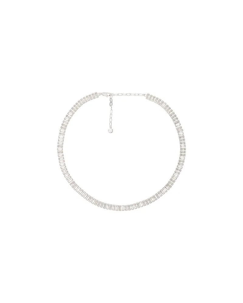 Ettika HALSKETTE, TENNIS BAGUETTE in Metallic Silver