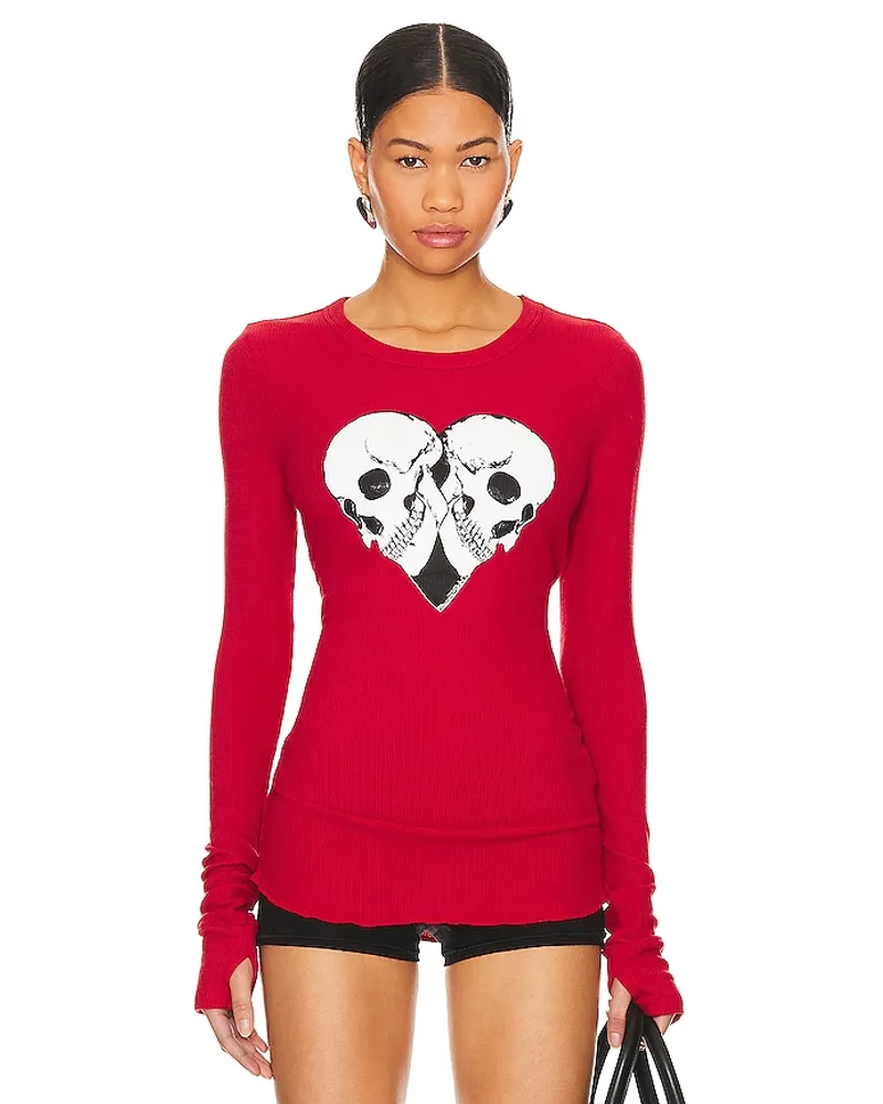 Lauren Moshi LANGARM-OBERTEIL MCKINLEY SKULL HEART in Red Red