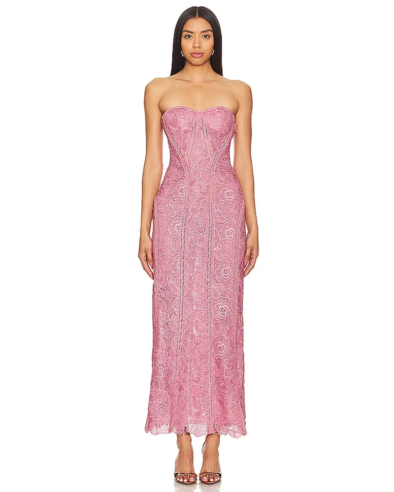 ROCOCO SAND MIDI-KLEID PARIS LACE in Mauve Mauve