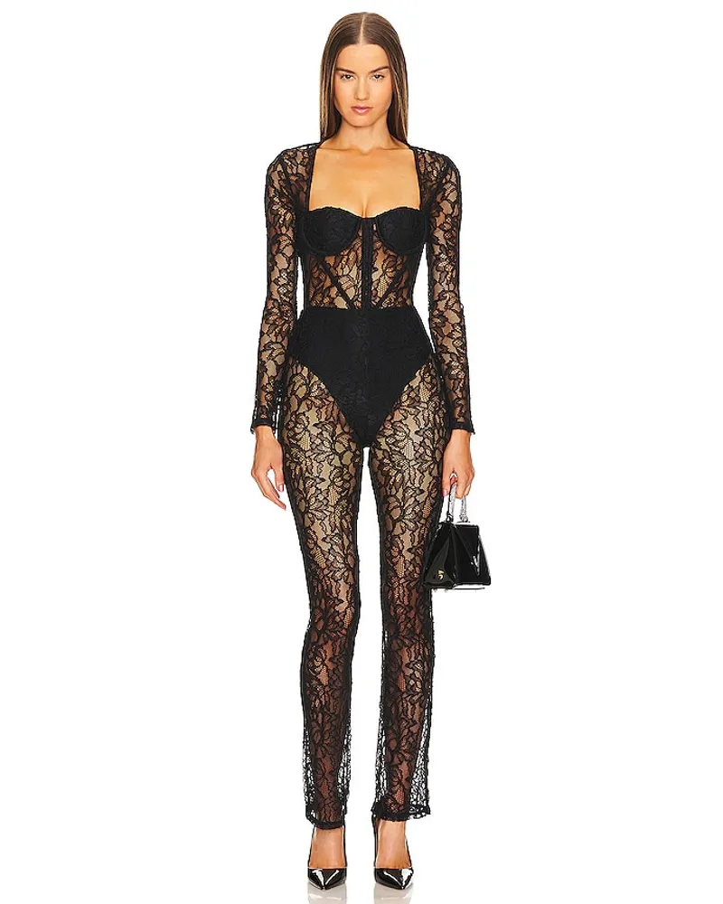 Michael Costello JUMPSUIT AUDREY in Black Black