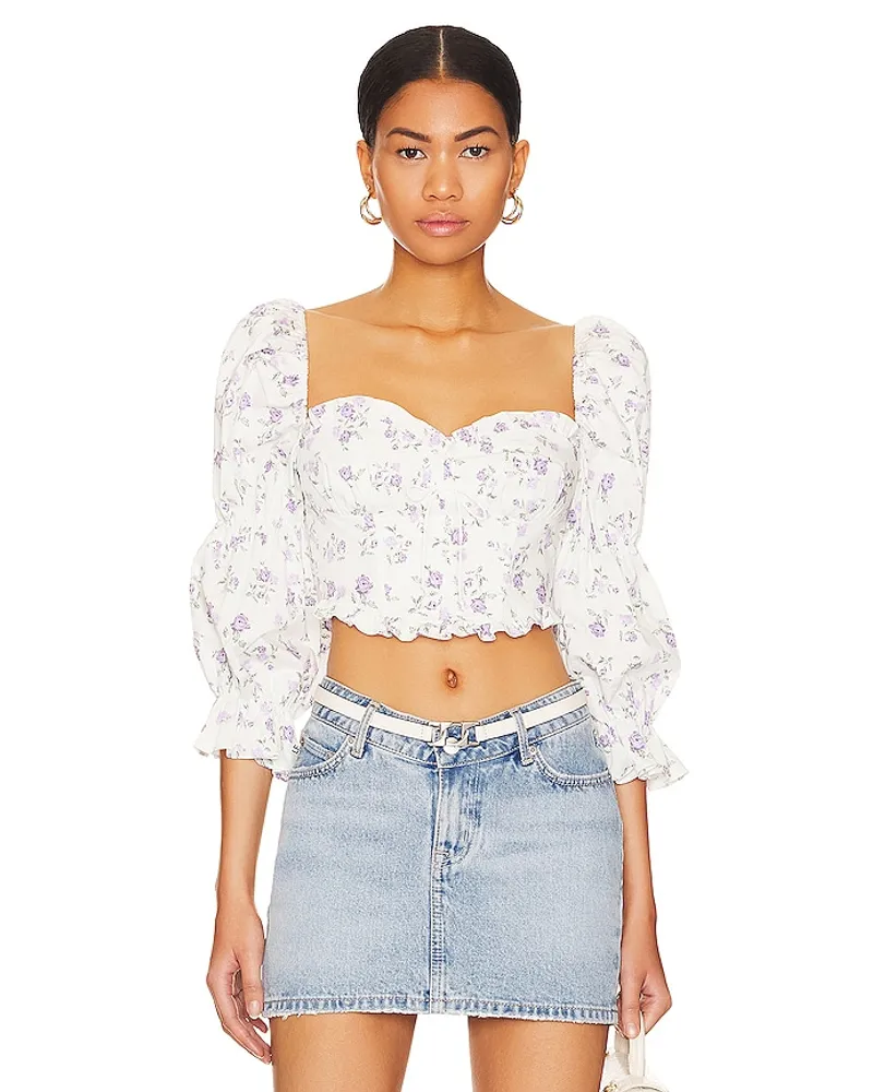 For Love and Lemons BLUSE LESLIE in White White