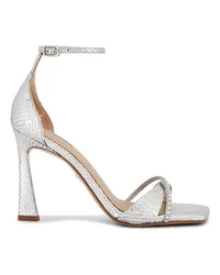 Lola Cruz SANDALE CELIA 95 in Metallic Silver Metallic