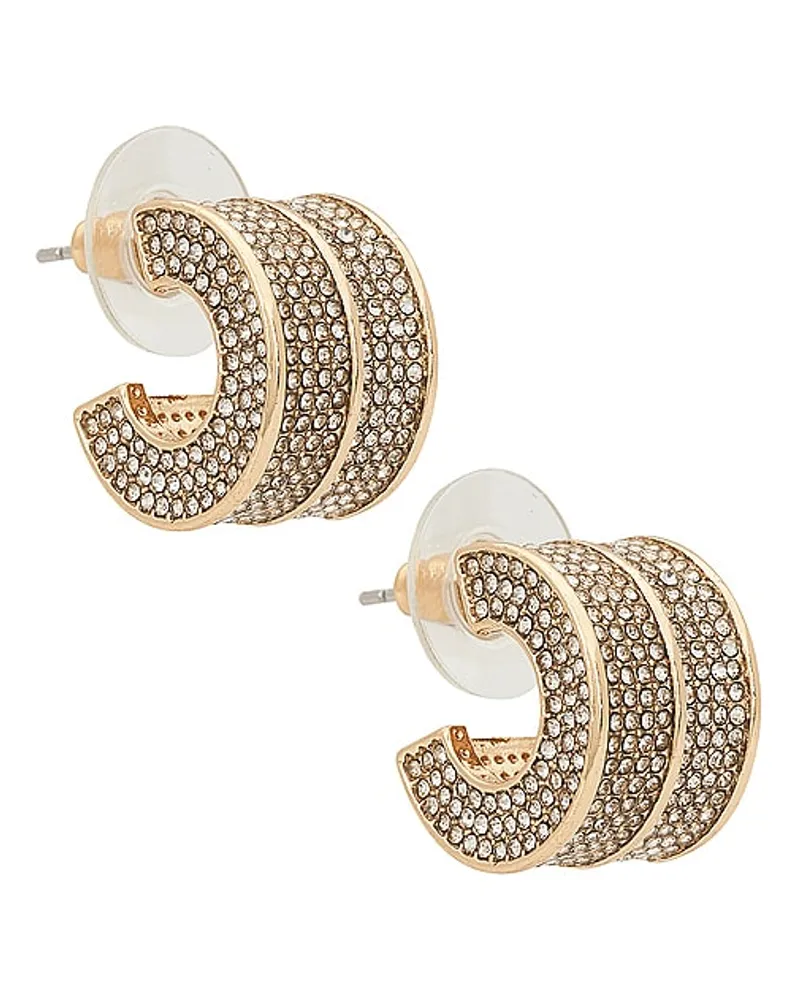 BaubleBar OHRRING ROUND in Metallic Gold Metallic