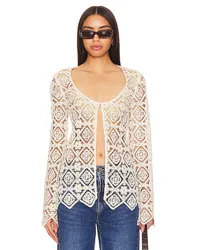 House of Harlow 1960 BLUSE JANIS CROCHET in Cream Cream