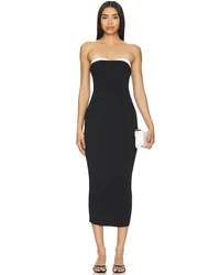 MAJORELLE MIDI-KLEID MINA in Black Black