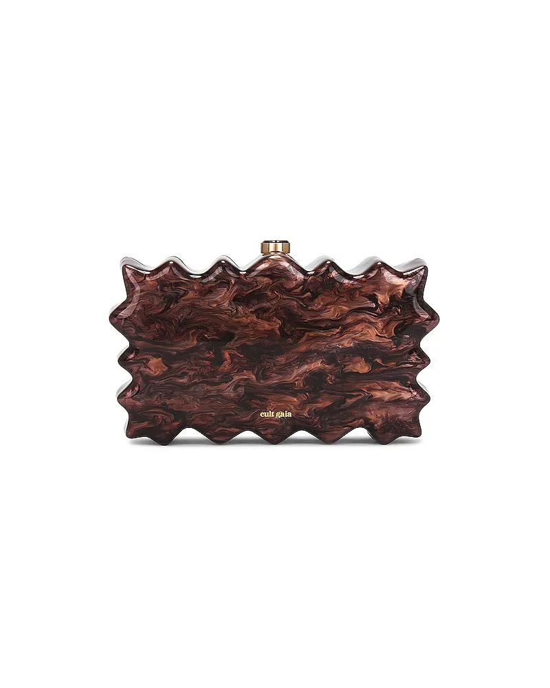 Cult Gaia CLUTCH PALOMA in Metallic Bronze Metallic