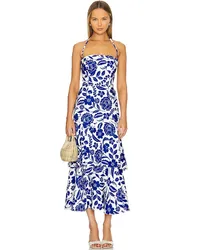 Milly MIDI-KLEID FLOWERS OF SPAIN in Blue Blue