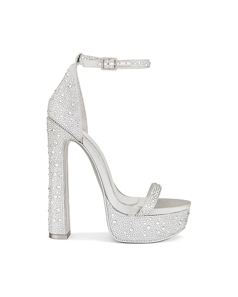 JLO Jennifer Lopez SANDALE RODEO in Metallic Silver Metallic