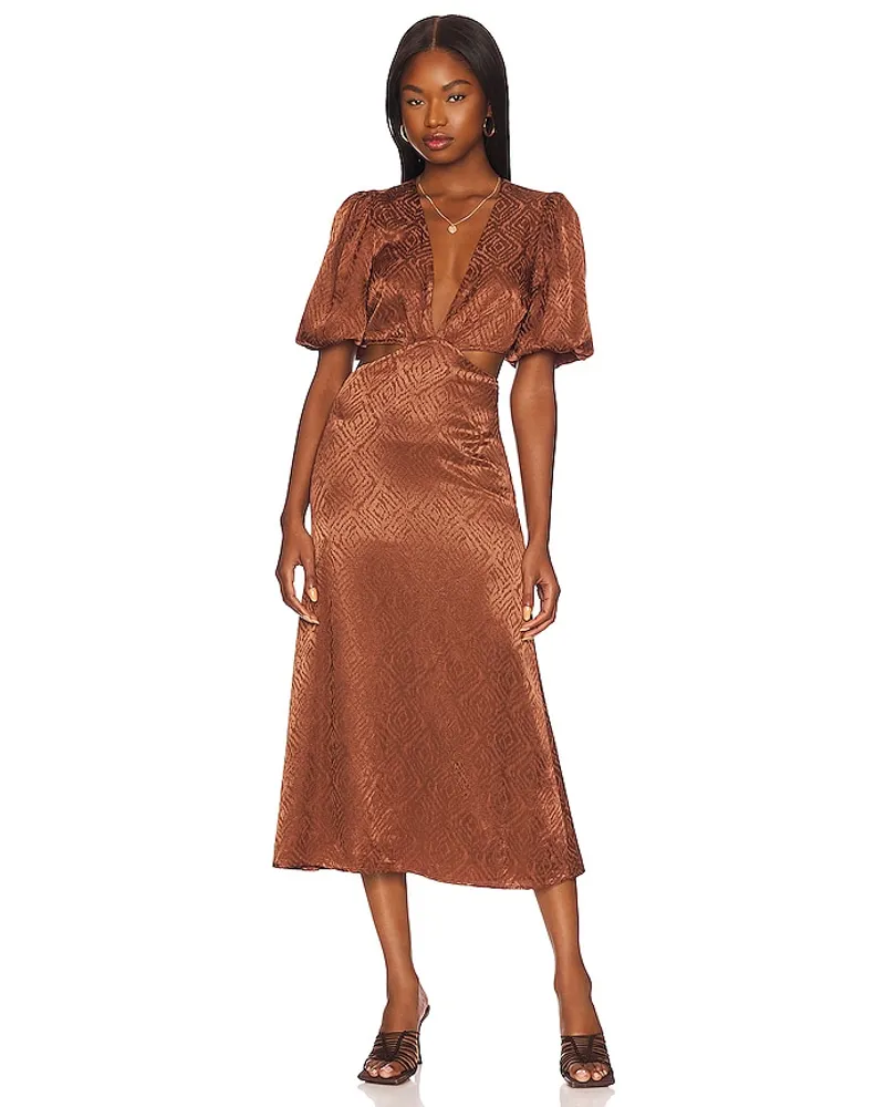 House of Harlow 1960 MIDI-KLEID PATRIA in Chocolate Chocolate