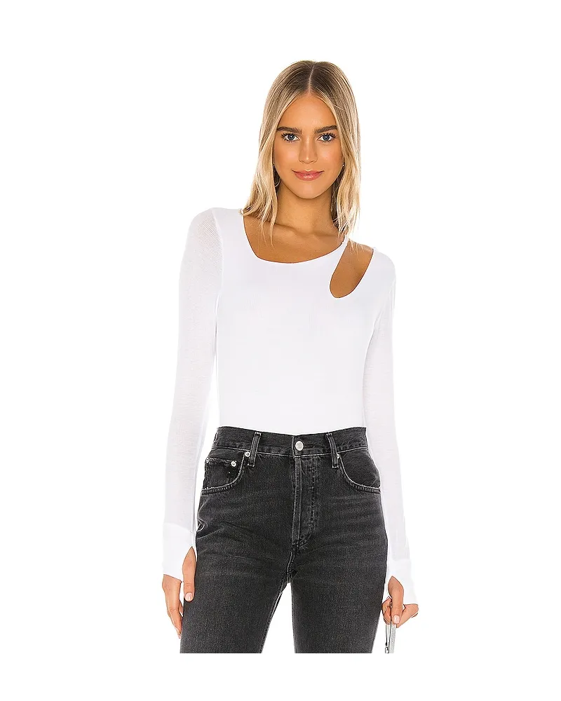 Michael Lauren TOP MIT CUT-OUTS FERGUS in White White