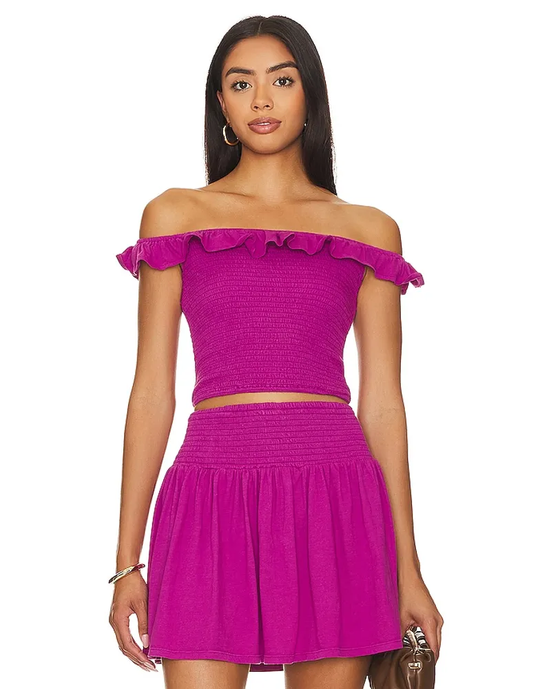 Bobi SHIRT RUFFLE in Purple Purple