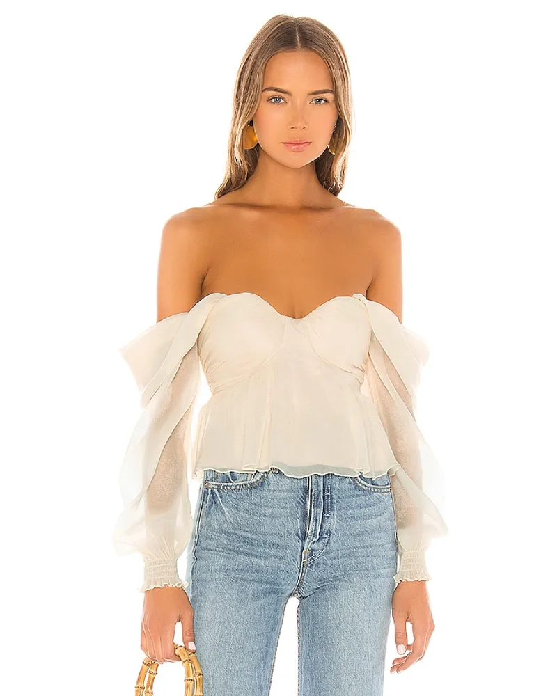 House of Harlow 1960 BLUSE BURNA in Ivory Ivory