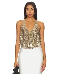 Free People TOP FREE PEOPLE ALL THAT GLITTERS in Metallic Gold Metallic