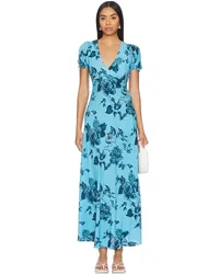 Faithfull The Brand MIDI-KLEID REIS in Blue Blue