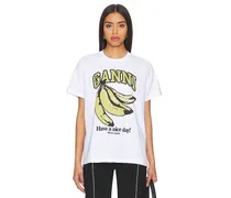 LÄSSIGES T-SHIRT BANANA RELAXED in White