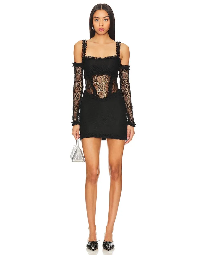 MORE TO COME KLEID EZRA LACE CUT OUT in Black Black