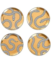 Jonathan Adler UNTERSETZER COASTERS in Metallic Gold Metallic