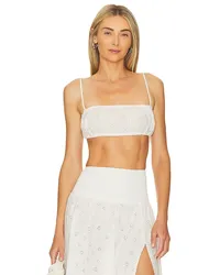 WeWoreWhat BRA TOP MIT RAFFUNGEN in White White