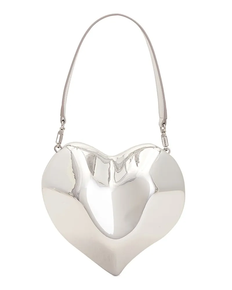 Simon Miller TASCHE MOLDED HEART in Metallic Silver Metallic