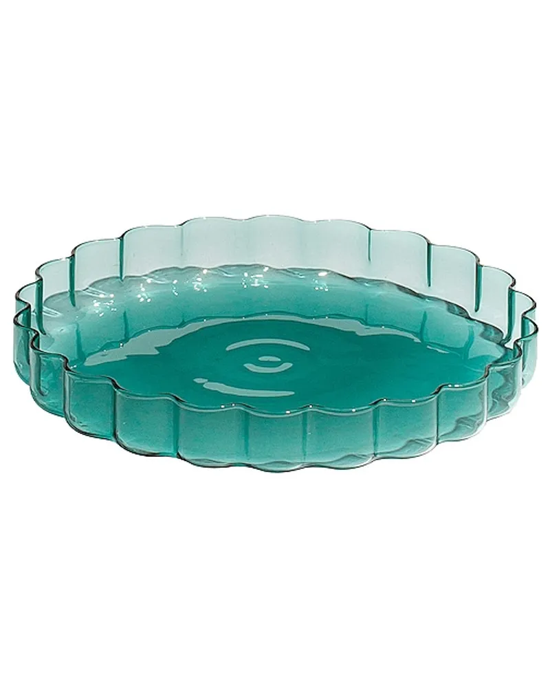 Fazeek GEWELLTER TELLER WAVE PLATE in Teal Teal