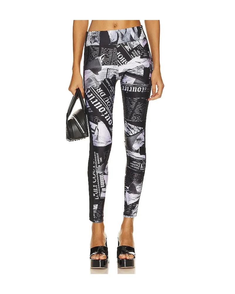 Versace Jeans LEGGINGS in Black,White Black